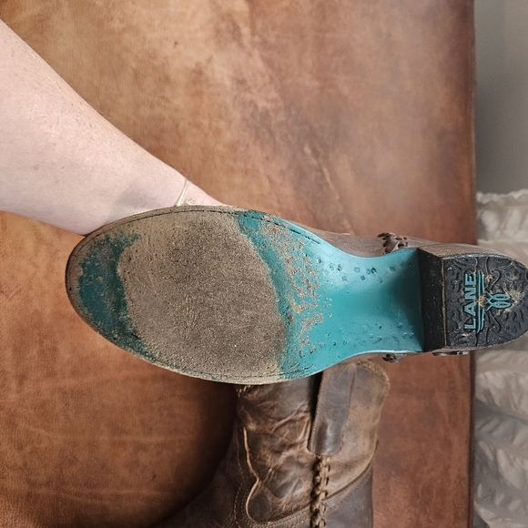 Women Western Lane Plain Jane Bootie, Size 8.5, Brown Leather - Picture 2 of 10